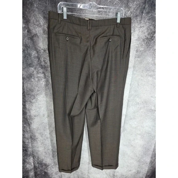 Pronto Uomo 2 Piece Suit‎ Mens 43R Brown Super 120's Wool Cashmere Pants 34x30